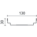 BG-Graspointner RVS dak- en gevelgoot Flex FA RB130. L=1m. Bxh=130x30mm