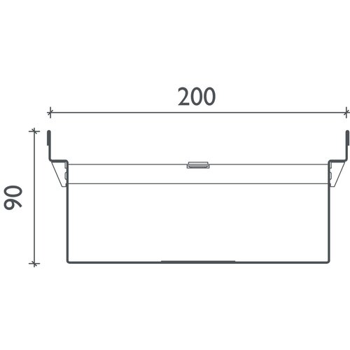 BG-Graspointner Stainless steel roof and facade gutter Flex FA RB200. L=2m. Wxh=200x90mm