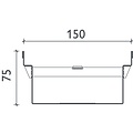 BG-Graspointner Dach- und Fassadenrinne aus Edelstahl Flex FA RB150. L=2m. BxH=150x75mm