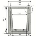 Delta Concrete cable tray Delta-T 3040. Class A, 15KN. Recessed lid. L=1m