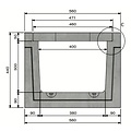 Delta Concrete cable tray Delta-T 4030. Class A, 15KN. Inset lid. L=1m