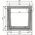 Delta Kabelgoot 4040. A15. Inliggend deksel. L=1m