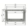 Delta Kabelgoot 6030. A15. Inliggend deksel. L=1m