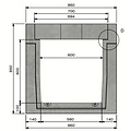 Delta Betonkabelrinne Delta-T 6030. Klasse D, 400KN. Eingesetzter Deckel. L=1m