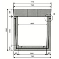 Delta Betonnen kabelgoot Delta-T 6060. Klasse D, 400KN. Opliggend deksel. L=2m