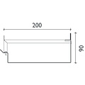 BG-Graspointner RVS gevelgoot Flex Glas RB200. L=2m. Bxh=130x90mm