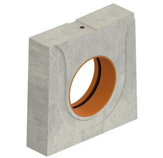 Concrete end plate with drain 200mm for concealed gutter Delta-O 200-300