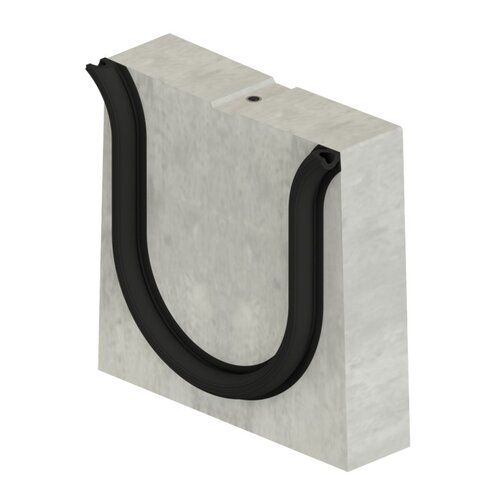 Delta Concrete closing plate concealed gutter Delta-O 160