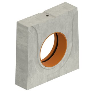 Concrete end plate with drain 160mm for concealed gutter Delta-O 160