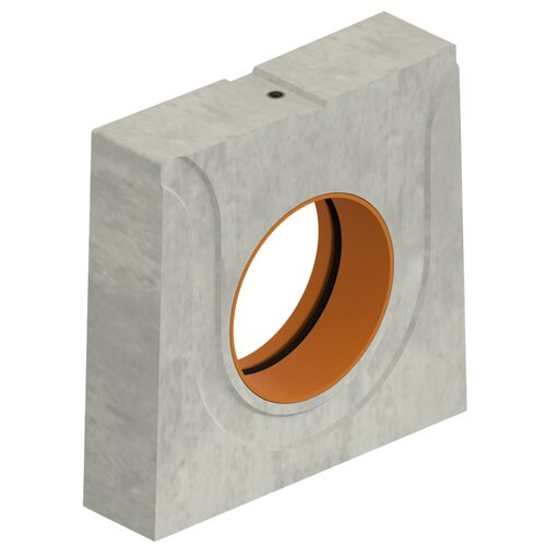 Delta Concrete end plate with drain 160mm for concealed gutter Delta-O 160