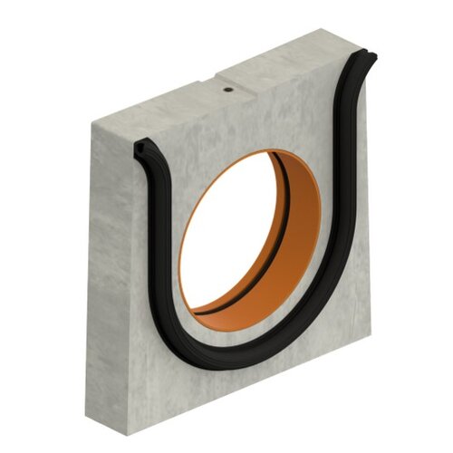 Delta Concrete end plate with drain 160mm for concealed gutter Delta-O 160