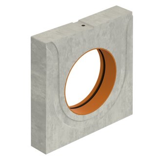 Concrete end plate with drain 315mm for concealed gutter Delta-O 300