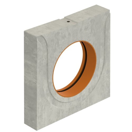 Delta Concrete end plate with drain 315mm for concealed gutter Delta-O 300