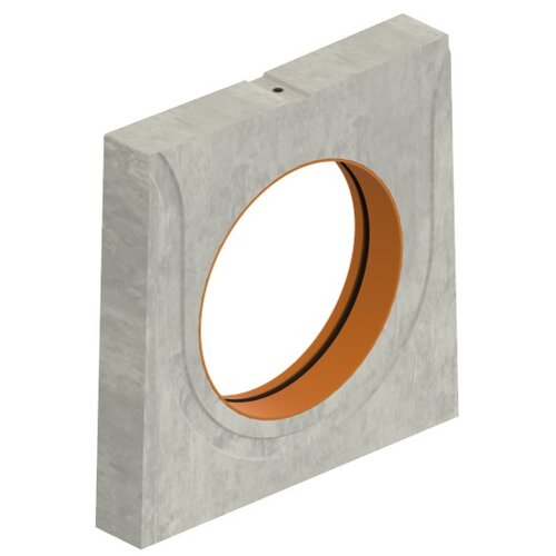 Delta Concrete end plate with drain 400mm for concealed gutter Delta-O 400