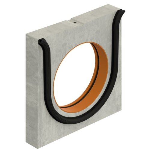Delta Concrete end plate with drain 400mm for concealed gutter Delta-O 400