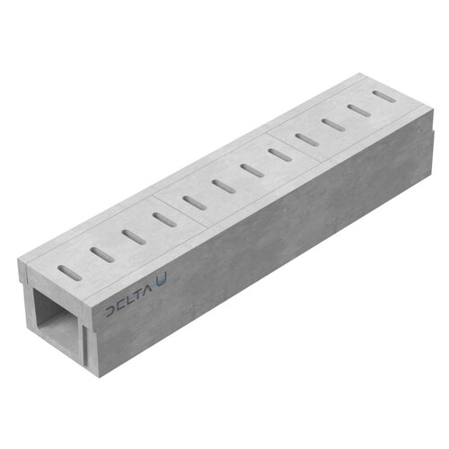 Delta Concrete grid gutter Delta-U 3040. Class A, 15KN. Inset grille. L=3m