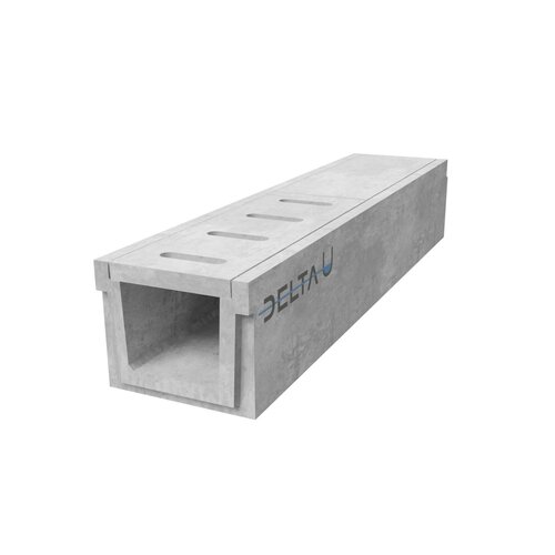 Delta Concrete drainage gutter Delta-U 4030. Class D, 400KN. Inset grid. L=3m