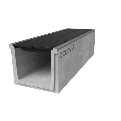 Delta Concrete drainage gutter Delta-U 5045. Class D, 400KN. Inset grid. L=2m