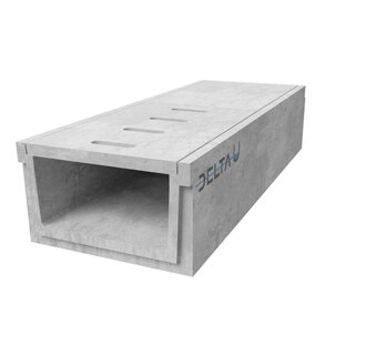 Concrete drainage gutter Delta-U 6030. Class A, 15KN. Inset grid. L=1m