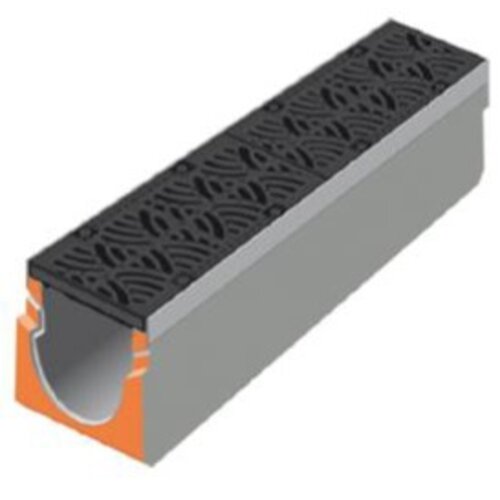 Stradal Grate gutter Urban-I 150 with cast iron WAKAME grate. L=1m, class D, 400KN
