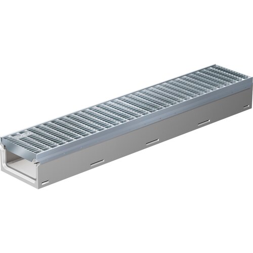 BG-Graspointner Grid gutter Filcoten Pro mini E200/200. L=1m. Class E, 600KN. Under drain 200mm