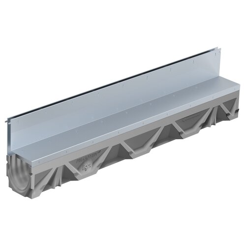 BG-Graspointner Stainless steel slot attachment 100mm gutter. L=0.5m. Class B,125KN. H=80mm