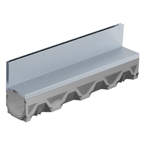 BG-Graspointner Stainless steel slot attachment 150mm gutter. L=1m. Class C,250KN. H=110mm