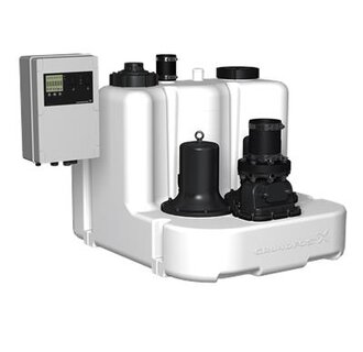 Grundfos opvoerinstallatie Multilift MLD 22.3.4. Dubbelpomps. 60m3/h. H=10,4m.400V