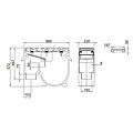 DWTN - Diederen Water Techniek Nederland Cast iron street gully 2357TP0. PVC exhaust 160mm. lxw=665x230mm. D400KN