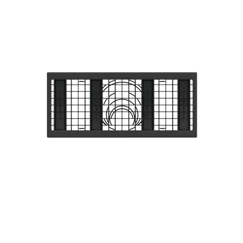Frankische PP side wall grille Rigofill ST-B half block. Black, lxwxd=800x350x30mm