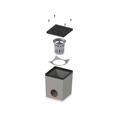 BG-Graspointner Drainage gully Spot HD400. E600KN. Drain 160mm. lxwxh=400x400x500mm