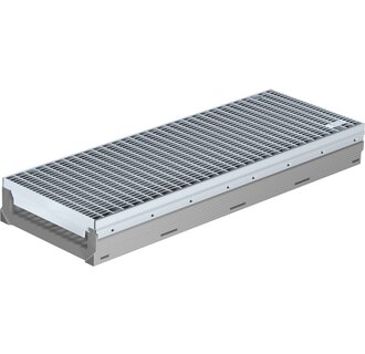 Grid gutter Filcoten Pro mini V300/120. L=1m. Class E, 600KN. Bottom drain 200mm