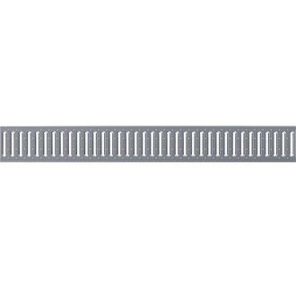 Schlitzgitter aus Edelstahl mit 100-mm-Rinne. L=1m. A15KN. SW 8/80