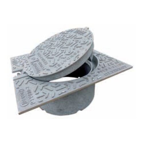 DWTN - Diederen Water Techniek Nederland Cast iron manhole cover CONNECTO T315, Class C, 250KN, for PVC pipe 315mm