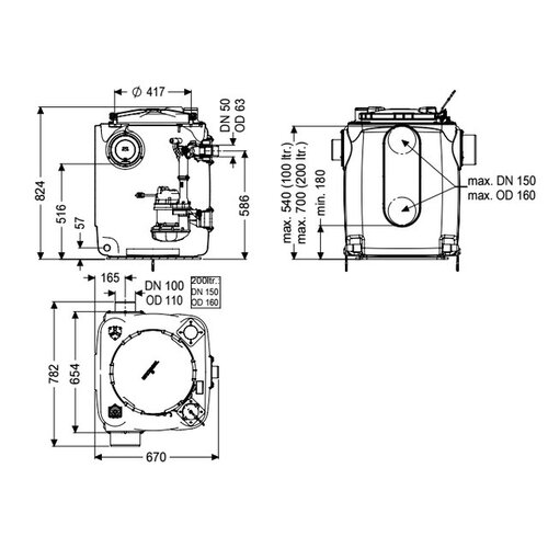 Kessel Hebestation Aqualift S 200 Tronic. Doppelpumpe GTF 1250