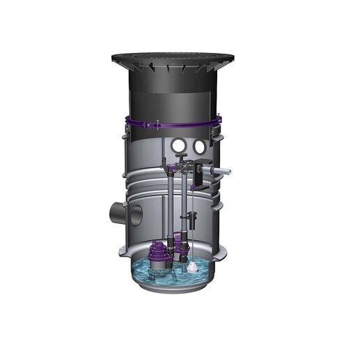 Kessel HDPE pump pit Aqualift S. Double pump GTF 1200. 230V
