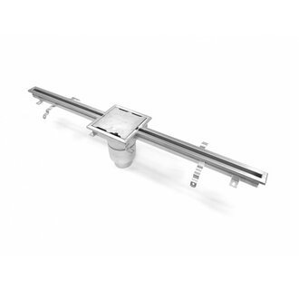 Stainless steel slot channel 60mm wide, S60. Stainless steel 304. Floor flange