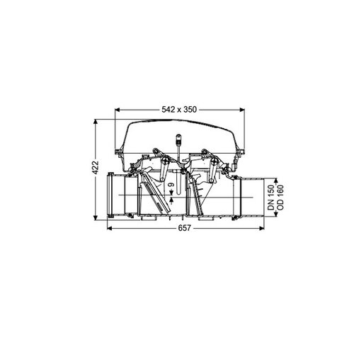 Kessel Backflow protection Staufix 160mm