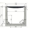 Delta Grate gutter 100100. D400. Inset grille. L=3m. For cast iron grid