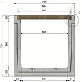 Delta Kabelgoot 6060. B125. Inliggend deksel. L=1m