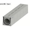 Delta Concealed gutter 500mm. L=4m. D400. Concrete intermediate bridge, concrete border