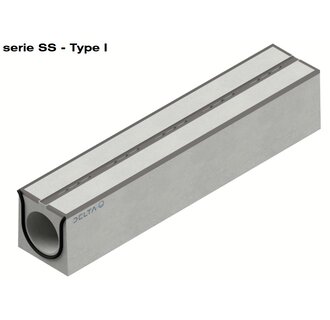 Concealed gutter 500mm. L=4m. F900. Steel bridge, steel rim