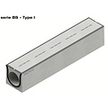 Delta Concealed gutter 500mm. L=4m. D400. Concrete intermediate bridge, steel rim