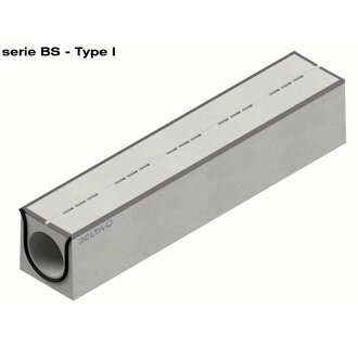 Concealed gutter 500mm. L=4m. D400. Concrete intermediate bridge, steel rim