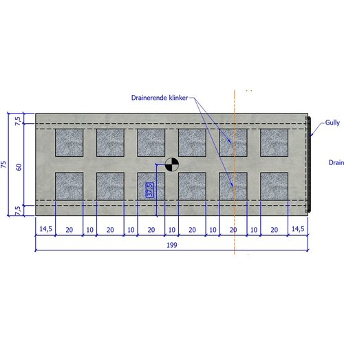 Delta Infiltration gutter 160. D400. L=2m