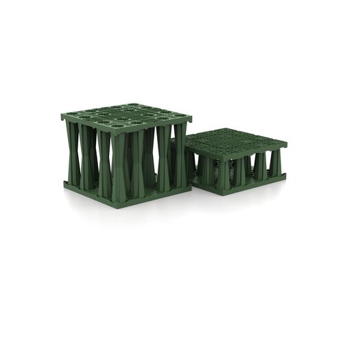 Frankische Rigofill ST-A infiltration crate basic element. 211l. Green. lxwxh=800x800x330mm