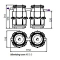 Kessel HDPE grease separator 0.5 l/s. Sludge trap 50l. Exposed installation