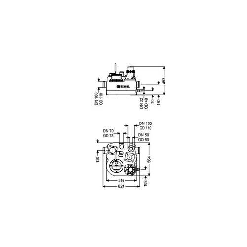 Kessel Lifting station Aqualift L. Single pump SPF 2900-S3