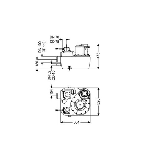 Kessel Lifting station Aqualift F. Single pump SPF 1500-S3