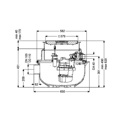 Kessel Lifting station Aqualift S Compact. Double pump GTF 1200-S3. Grill cover